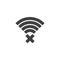 Wifi network is not available vector icon