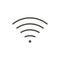 WiFi outline icon. Vector Wireless, line symbol.