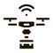 wifi powered drone icon Vector Glyph Illustration