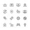 Wifi related icons in thin line style with editable stroke