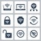 Wifi Related Vector Icons in Glyph Style 2