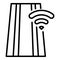 Wifi on road icon, outline style