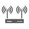 Wifi router glyph icon, electronic and network
