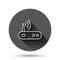 Wifi router icon in flat style. Broadband vector illustration on black round background with long shadow effect. Internet