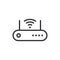Wifi router icon in flat style. Broadband vector illustration on white isolated background. Internet connection business concept