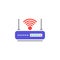 WIFI router icon vector, filled flat sign, solid colorful pictogram isolated on white.