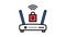 wifi router lock color icon animation