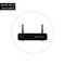 WiFi router - modem black and white flat icon