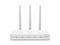 Wifi router. White wireless device with three antennas. 3d rendering illustration