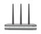 Wifi router. Wireless device with three antennas. 3d rendering illustration.