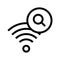 Wifi Search Vector Line Icon
