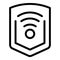 Wifi secured icon outline vector. Server system