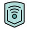 Wifi secured icon vector flat