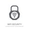 Wifi security icon. Trendy Wifi security logo concept on white b