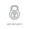 Wifi security linear icon. Modern outline Wifi security logo con