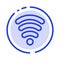 Wifi, Services, Signal Blue Dotted Line Line Icon