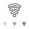 Wifi, Services, Signal Bold and thin black line icon set