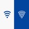 Wifi, Services, Signal Line and Glyph Solid icon Blue banner Line and Glyph Solid icon Blue banner