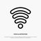 Wifi, Services, Signal Line Icon Vector