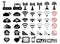 Wifi set icons network related vector inline style with editable stroke logo design illustration on white background