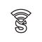 Wifi signal letter S icon