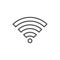 WIFI signal line icon, wireless network outline logo illu