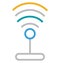 wifi signals Isolated Line With Color Vector Icon Editable