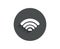 Wifi simple icon. Wi-fi internet sign.