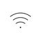 WIFI simple linear icon on white background, wifi. Editable stroke. internet connection. Can be used as a sticker, and much more.