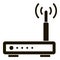 Wifi smart router icon, simple style