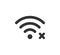 Wifi symbol and cross icon. Jamming wireless internet signal. Wi Fi error. Failure wifi icon. Disconnected wireless