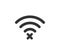 Wifi symbol and cross icon. Jamming wireless internet signal. Wi Fi error. Failure wifi icon. Disconnected wireless