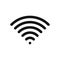 Wifi symbol. Wireless internet connection or hotspot sign. Outline modern design element. Simple black flat vector sign