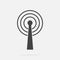 WiFi transmitter vector icon on gray background. Wi-Fi logo illustration