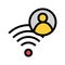 Wifi user color line icon