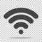 WiFi vector icon on transparent background. Wi-Fi logo illustra