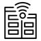 Wifi vpn icon outline vector. Data access