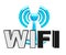 Wifi (wireless) blue modern icon