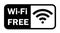 Wifi wireless internet signal flat icon