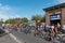 WIGAN, UK 14 SEPTEMBER 2019: A photograph documenting the riders of the Tour of Britain race as it passes through Hindley, in