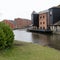 Wigan UK, March 20 2021: A photograph documenting the newly renovated Wigan Pier Quarter