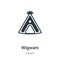 Wigwam vector icon on white background. Flat vector wigwam icon symbol sign from modern desert collection for mobile concept and
