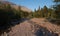 WILBUR CREEK ON THE SWIFTCURRENT HIKING TRAIL NEAR FISHERCAP LAKE IN THE MANY GLACIERS REGION OF GLACIER NATIONAL PARK MONTANA USA