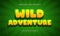 Wild adventure editable text effect themed wild life