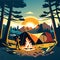 Wild adventure vacations: fun camping in nature