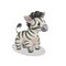 Wild animal cute baby zebra in isometric style for zoo. Vector illustration.