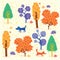 Wild Animal in Forest Child Graphic Illustration