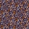 Wild animal spotted texture dark purple and orange stains seamless pattern for clothes prints and fabric.