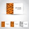 Wild animals business card set