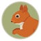 Wild animals collection Squirrel Geometric style icon round